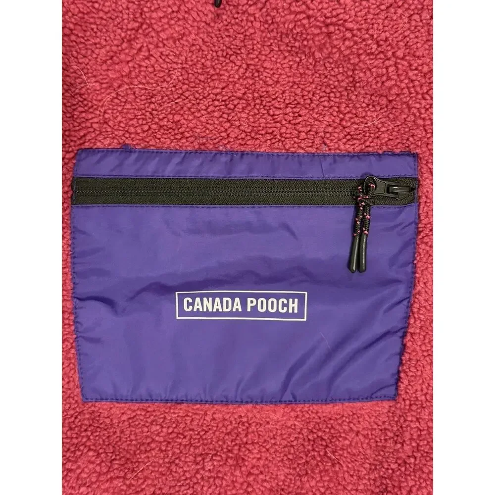Dog Sherpa Fleece Sweater Hoodie Size 22 Purple Pink Warm Dog Coat Canada Pooch